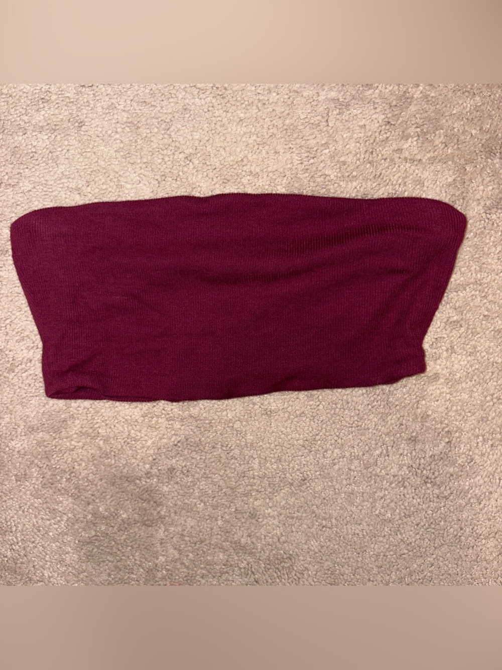 Better Be Strapless Maroon Bandeau Size: S